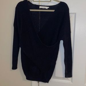ASTR the label navy blue sweater